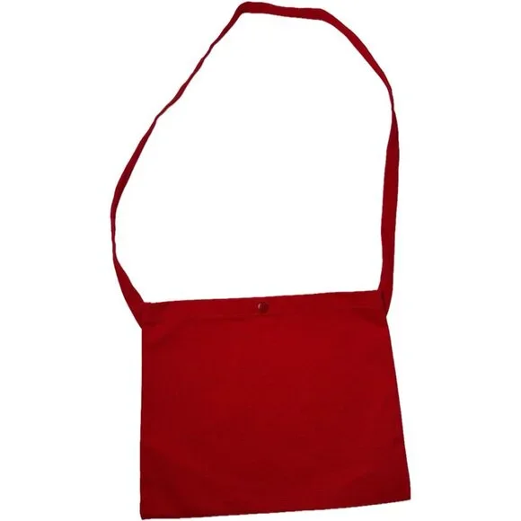 Kagomania Red Canvas Crossbody Bag Japanese Dakara Yo Graphic Streetwear - Picture 3 of 7